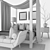 Elegant Entryway Bench with Tufted Upholstery 3D model small image 2