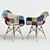 Eames-Inspired Patchwork Chair 3D model small image 1