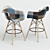 Eames Style DAW Patchwork Bar Chair 3D model small image 1