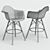 Eames Style DAW Patchwork Bar Chair 3D model small image 3