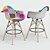 Patchwork Eames Style Chair: Modern Twist 3D model small image 1