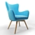 Elegant Armchair for Cozy Reading 3D model small image 1