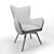 Elegant Armchair for Cozy Reading 3D model small image 3