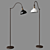 Vintage Charm: PRESTON Task Floor Lamp 3D model small image 1