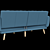 Elegant Brittany Linen Sofa 3D model small image 3