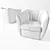 Poltrona Frau Willy Chair: GUGLIELMO ULRICH Design 3D model small image 3