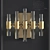 Sleek Antique Brass Sconce 3D model small image 1