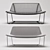 Versatile Current Lounge Seating 3D model small image 3