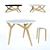 Transforming Table: Boulon Blanc 3D model small image 1