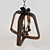 Rustic Industrial Road House Chandelier 3D model small image 3