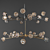 Crystal Globe Round Chandelier 3D model small image 1