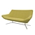 Sleek Aerodynamic Modern Sofa 3D model small image 2