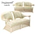 Elegant Isabella Sofa: Light Version 3D model small image 1