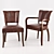 Vintage French-inspired Leather Chair 3D model small image 1