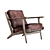 Raylan Leather Armchair: Stylish & Comfortable 3D model small image 1