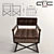 Modern Metal and Fabric Director's Armchair 3D model small image 2