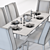 Elegant Berlin & Bertrix Table Set 3D model small image 3