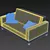 Elegant Cosima 2-Seater Sofa 3D model small image 3