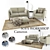 Stylish Cameron Sofa Set with Decor 3D model small image 1