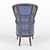 French High Back Armchair: Classic Elegance for Your Home 3D model small image 2