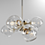 Gleaming Glass Staggered Chandelier 3D model small image 1