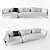 Sleek Saba Living: Chic & Modern 3D model small image 1