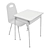 Modern Study Desk & Chair Set 3D model small image 3