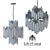 Black Crystal Pendant Light 3D model small image 3