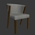 Blanca Linen Dining Chair - Comerford Collection 3D model small image 2