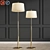 Elegant Diana Gold Floor Lamp 3D model small image 1