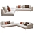 Luxurious Let It Be Sofa by Poltrona Frau 3D model small image 1