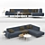 Modern Portland Collection: Sofa, Chaise Lounge & Zoe Tables 3D model small image 1