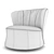 Fendi Tait Armchair: Iconic Luxury in Vibrant Colors 3D model small image 3