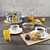 Rise and Dine: Complete Breakfast Set 3D model small image 1