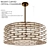 Elegant Crystal Curved Chandelier 3D model small image 1