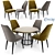 Elegant Vaz Dining Set 3D model small image 1