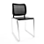ErgoFlex Black Plastic Office Chair 3D model small image 1