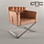 Modern Leather and Metal Chair 3D model small image 1