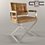 Modern Leather and Metal Executive Chair 3D model small image 1