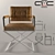 Modern Leather and Metal Executive Chair 3D model small image 2