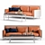 Eric Joergensen Hector EJ 480 Sofa: Sleek and Sophisticated Comfort 3D model small image 1