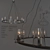 Elegant Pauillac Round Chandelier 3D model small image 1