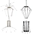 Adjustable LED Chandelier 3D model small image 2