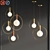 Aura Radial Cluster Pendant Lights 3D model small image 1