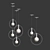 Aura Radial Cluster Pendant Lights 3D model small image 2