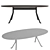 Modern Dining Set: Stellar Works Blink Chair & Oval Table 3D model small image 3