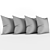 Comfy Chic Decorative Pillows 3D model small image 2