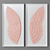 Hand-Folded Pink Angel Wing Art 3D model small image 1