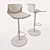 Sleek Modern Hightower Barstool 3D model small image 2