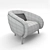 Elegant OLEG Chair by Hamilton Conte 3D model small image 2